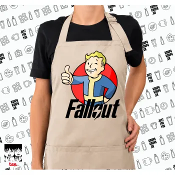 Fallout Vault Boy, Ποδιά μακριά Σεφ ολόσωμη με τσέπες SAND (ΕΝΗΛΙΚΩΝ)