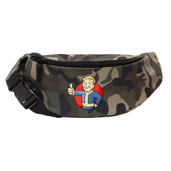 Fallout Vault Boy, Unisex τσαντάκι μέσης (μπανάνα) χρώματος παραλλαγή Jungle με 2 τσέπες