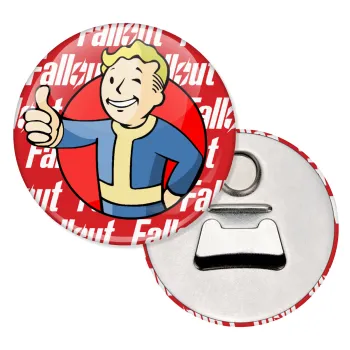Fallout Vault Boy, Μαγνητάκι και ανοιχτήρι μπύρας στρογγυλό διάστασης 5,9cm