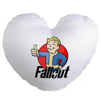 Fallout Vault Boy, Μαξιλάρι καναπέ καρδιά 40x40cm περιέχεται το  γέμισμα