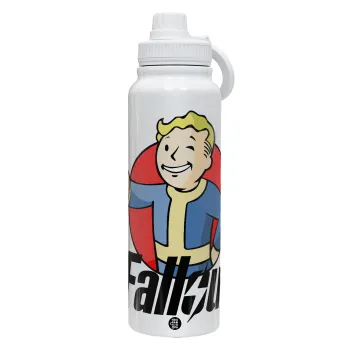 Fallout Vault Boy, Θερμός 1L Ανοξείδωτο με Βάση Κινητού & Διπλά Τοιχώματα