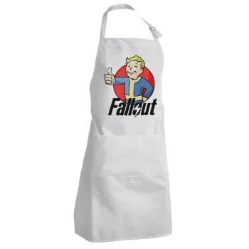 Fallout Vault Boy, Adult Chef Apron (with sliders and 2 pockets)
