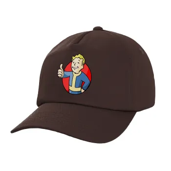 Fallout Vault Boy, Καπέλο Ενηλίκων Baseball, 100% Βαμβακερό, Chocolate, Καφέ (ΒΑΜΒΑΚΕΡΟ, ΕΝΗΛΙΚΩΝ, UNISEX, ONE SIZE)