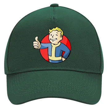 Fallout Vault Boy, Καπέλο Ενηλίκων Ultimate ΠΡΑΣΙΝΟ, (100% ΒΑΜΒΑΚΕΡΟ DRILL, ΕΝΗΛΙΚΩΝ, UNISEX, ONE SIZE)