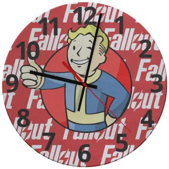 Fallout Vault Boy, Ρολόι τοίχου γυάλινο (30cm)