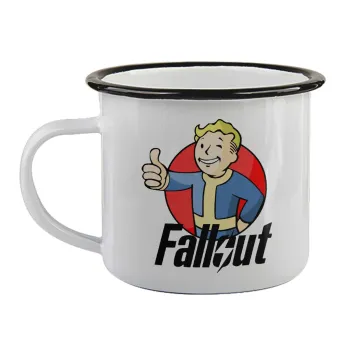 Fallout Vault Boy, Κούπα εμαγιέ με μαύρο χείλος 360ml