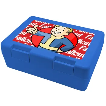 Fallout Vault Boy, Παιδικό δοχείο κολατσιού ΜΠΛΕ 185x128x65mm (BPA free πλαστικό)