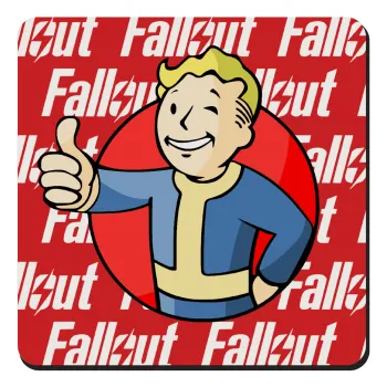 Fallout Vault Boy, Τετράγωνο μαγνητάκι ξύλινο 9x9cm