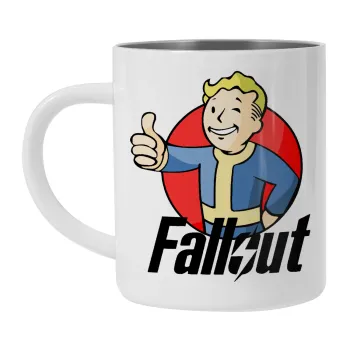 Fallout Vault Boy, Mug Stainless steel double wall 300ml