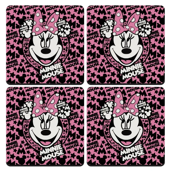 Minnie mouse — Σουβέρ ξύλινα τετράγωνα (9cm)