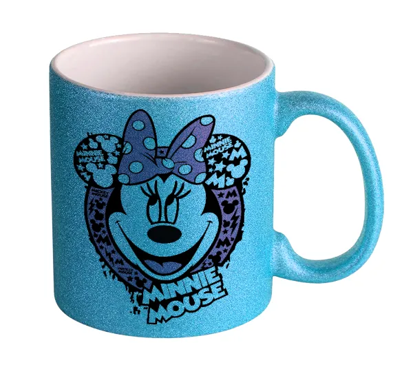 Minnie mouse — Κούπα Σιέλ Glitter που γυαλίζει, κεραμική, 330ml