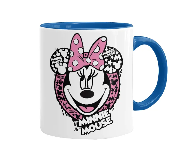 Minnie mouse — Mug colored blue, ceramic, 330ml