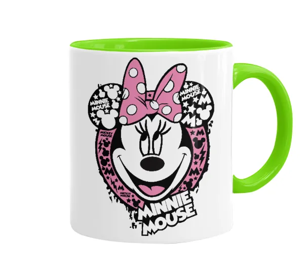 Minnie mouse — Κούπα χρωματιστή βεραμάν, κεραμική, 330ml