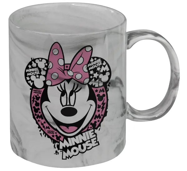 Minnie mouse — Κούπα κεραμική, marble style (μάρμαρο), 330ml