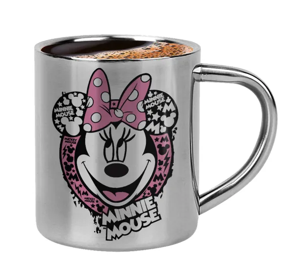 Minnie mouse — Double-wall metal cup for espresso (220ml)