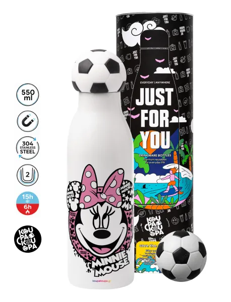 Minnie mouse — Soccer Metal mug thermos, double wall, 550ml
