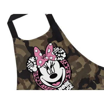 Minnie mouse, Ποδιά Σεφ με τσέπες, Βαμβακερή, Camouflage (ΕΝΗΛΙΚΩΝ, 100% COTTON)