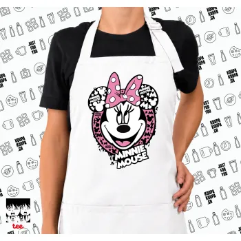 Minnie mouse, Ποδιά μακριά Σεφ ολόσωμη με τσέπες white (ΕΝΗΛΙΚΩΝ)