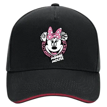 Minnie mouse, DRILL Adult Ultimate Hat BLACK/RED, (100% COTTON, ADULT, UNISEX, ONE SIZE)