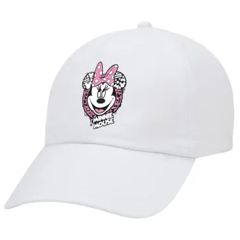 Minnie mouse, Καπέλο Ενηλίκων Baseball Λευκό 5-φύλλο (POLYESTER, ΕΝΗΛΙΚΩΝ, UNISEX, ONE SIZE)