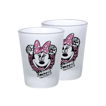 Minnie mouse, Σφηνοπότηρα γυάλινα 45ml του πάγου (2 τεμάχια)