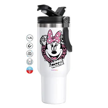 Minnie mouse, Mega Tumbler με καπάκι, διπλού τοιχώματος (θερμό) 1,2L