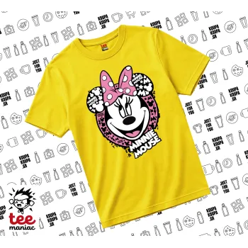 Minnie mouse, yellow childrens T-Shirt made of 100% cotton, for every day. Vegan & OEKO-TEX certified.