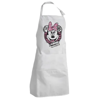 Minnie mouse, Adult Chef Apron (with sliders and 2 pockets)