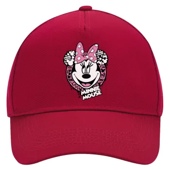 Minnie mouse, Καπέλο Ενηλίκων Ultimate ΚΟΚΚΙΝΟ, (100% ΒΑΜΒΑΚΕΡΟ DRILL, ΕΝΗΛΙΚΩΝ, UNISEX, ONE SIZE)