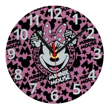 Minnie mouse, Ρολόι τοίχου γυάλινο (20cm)