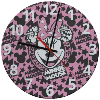 Minnie mouse, Ρολόι τοίχου γυάλινο (30cm)