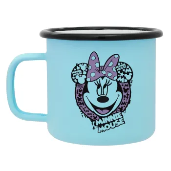 Minnie mouse, Κούπα Μεταλλική εμαγιέ ΜΑΤ σιέλ 360ml