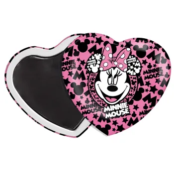 Minnie mouse, Μαγνητάκι καρδιά (57x52mm)