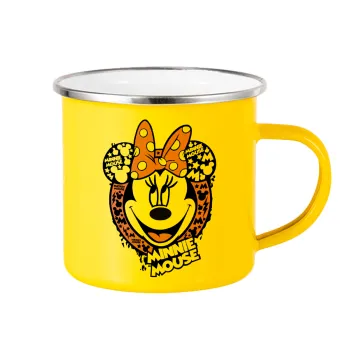 Minnie mouse, Yellow Enamel Metallic Cup 360ml