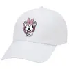 Adult Baseball Cap White 5-panel (POLYESTER, ADULT, UNISEX, ONE SIZE)
