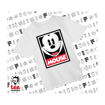 Μίκυ Μάους, Άνετο παιδικό T-Shirt ΛΕΥΚΟ από 100% βαμβάκι, για κάθε μέρα. Vegan & OEKO-TEX πιστοποιημένο.