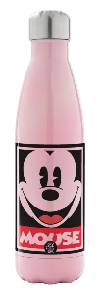 Mickey Mouse — Metal mug thermos Pink Iridiscent (Stainless steel), double wall, 500ml