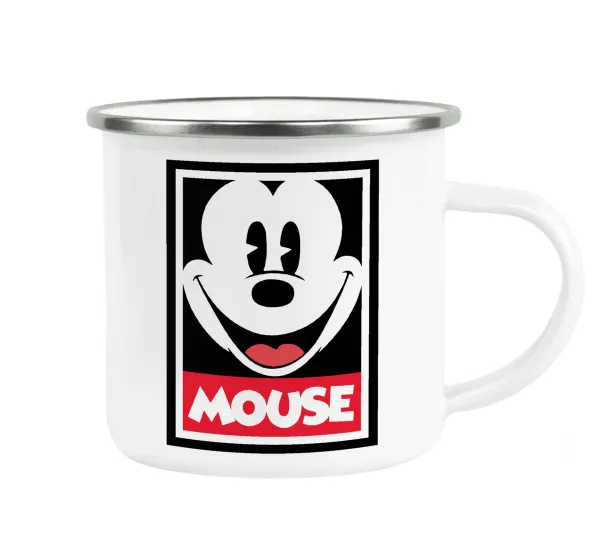 Mickey Mouse — Metallic enamel cup white 360ml