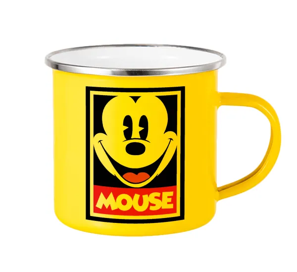Mickey Mouse — Yellow Enamel Metallic Cup 360ml