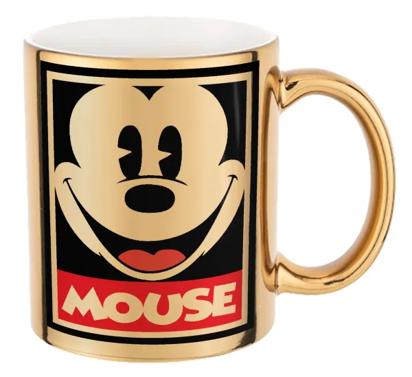 Mickey Mouse — Mug ceramic, gold mirror, 330ml