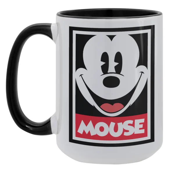Mickey Mouse — Mega mug 15oz, black ceramic, 450ml