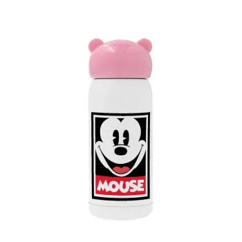 Μίκυ Μάους, Ροζ ανοξείδωτο παγούρι θερμό (Stainless steel), 320ml