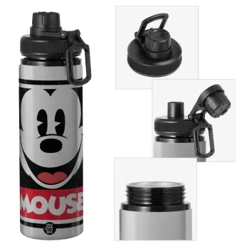 Mickey Mouse, Metallic water bottle with safety cap, 850ml aluminum