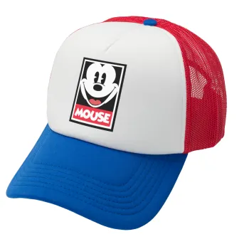 Μίκυ Μάους, Καπέλο Ενηλίκων Soft Trucker με Δίχτυ Red/Blue/White (POLYESTER, ΕΝΗΛΙΚΩΝ, UNISEX, ONE SIZE)