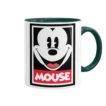 Μίκυ Μάους, Κούπα χρωματιστή πράσινη, κεραμική, 330ml
