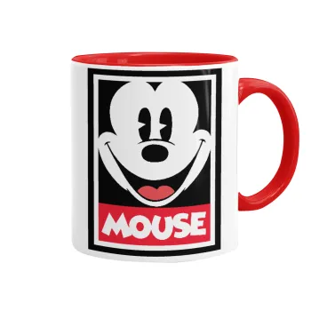 Μίκυ Μάους, Κούπα χρωματιστή κόκκινη, κεραμική, 330ml