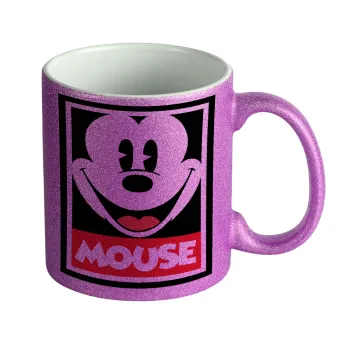 Mickey Mouse, Κούπα Μωβ Glitter που γυαλίζει, κεραμική, 330ml
