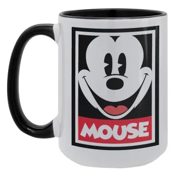Mickey Mouse, Κούπα Mega 15oz, κεραμική Μαύρη, 450ml