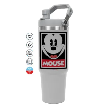 Μίκυ Μάους, ΓΚΡΙ χρώματος Θερμός Ανοξείδωτο 890ml (30oz) με χερούλι