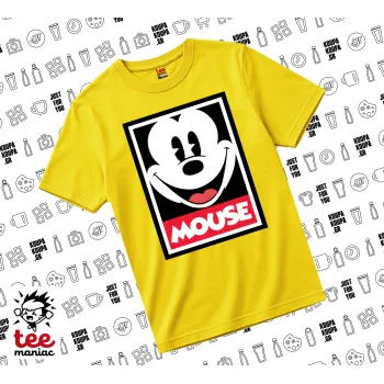 Mickey Mouse, yellow childrens T-Shirt made of 100% cotton, for every day. Vegan & OEKO-TEX certified.